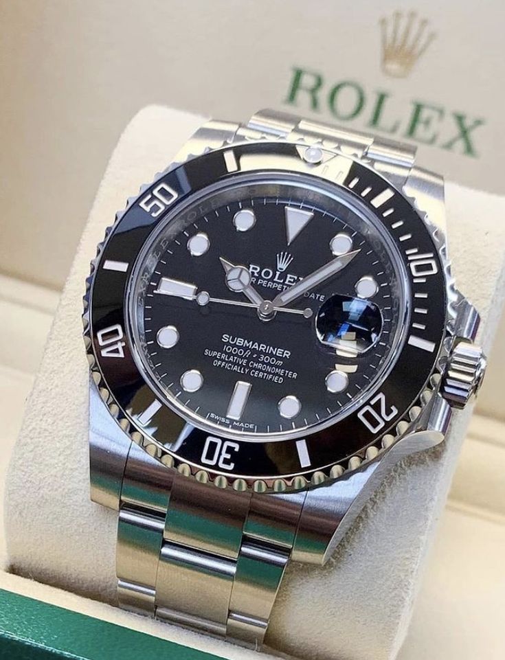 ROLEX SUBMARINER BLACK ROTATING DIAL WITH MASTER LOCK