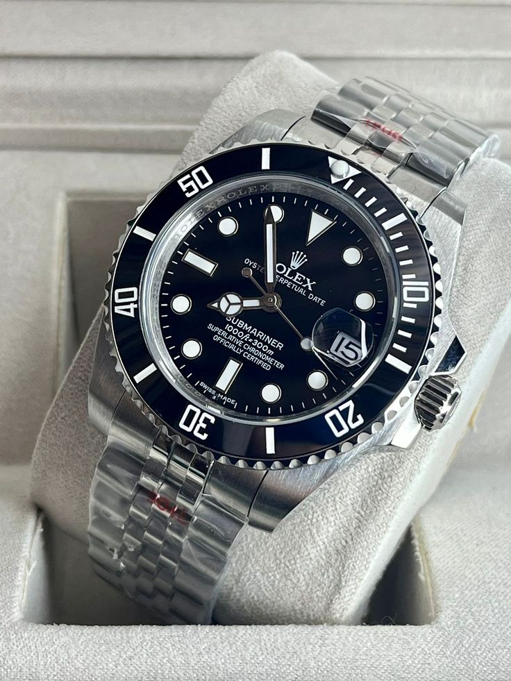 ROLEX SUBMARINER BLACK ROTATING DIAL WITH MASTER LOCK