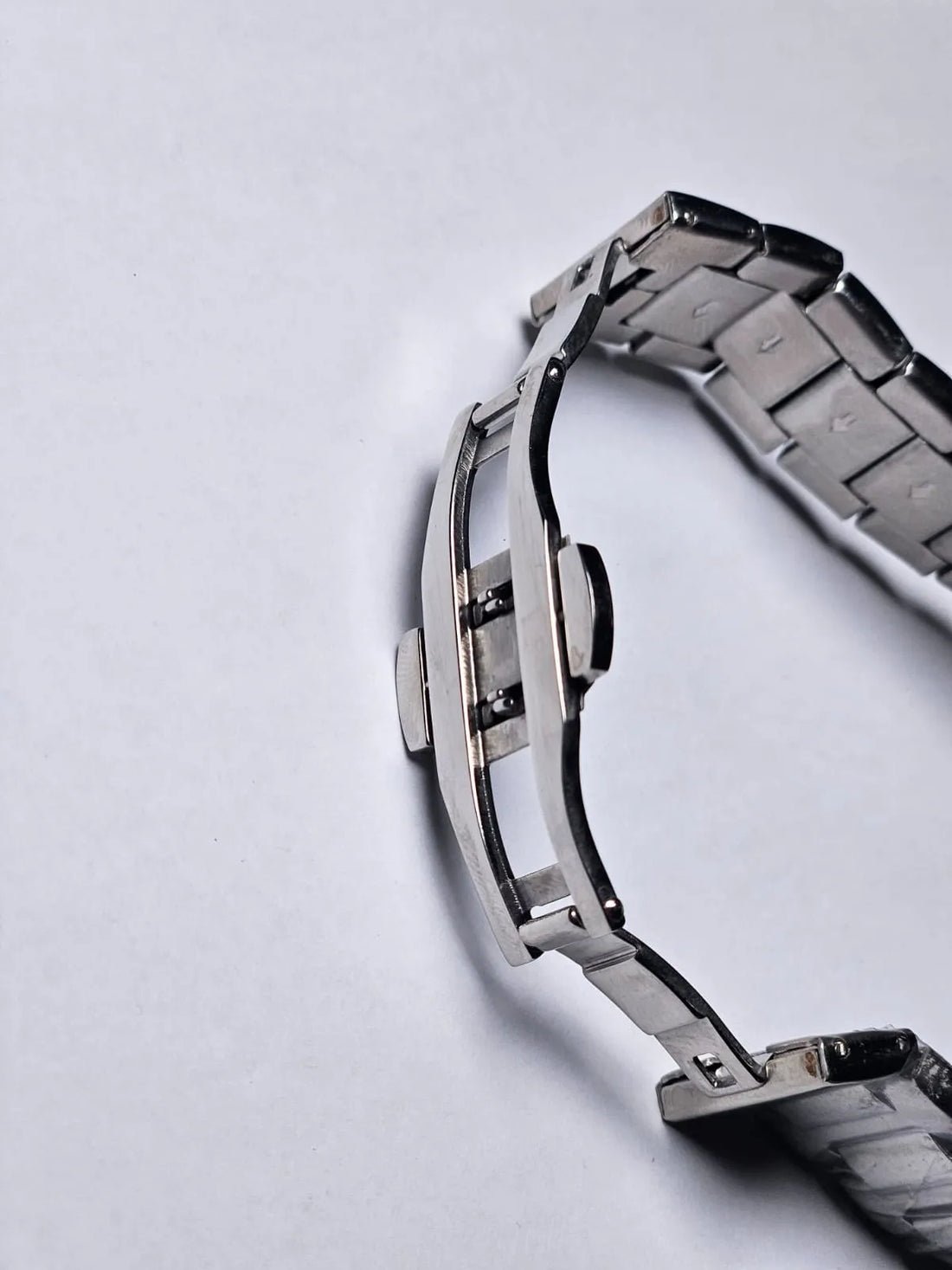 PATEK PHILLIPE SILVER WITH WHITE DIAL WITH DATE WORKING